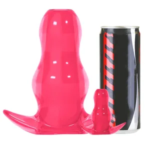 Juego de tapones anales de túnel hueco de TPE morado, tapones anales abiertos graduados, juguete sexual flexible para hombres y mujeres