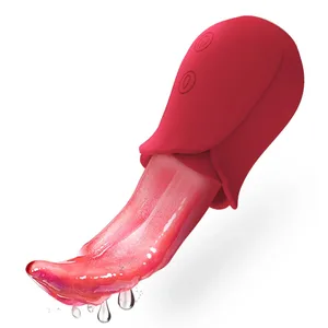 Realistischer Leckzungen-Rose-Vibrator für Frauen, Brustwarzen, Stimulation der Klitoris, Vibratoren, Sexspielzeug für erwachsene weibliche Paare ab 18 Jahren