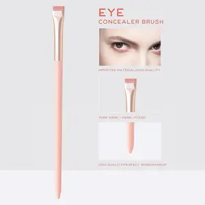Ammattimaiset Flat Kulmaiset Puiset Luomivärisiveltimet Meikki Kosmetiikka Työkalut Vaaleanpunaiset silmämeikkisiveltimet Tasaiset kulmakarvat Eyeliner Harja