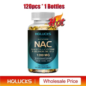 Càpsules NAC 1200mg - Donar suport a la salut de la pell Energia cel·lular Antioxidant Detox Millorar la immunitat Millorar la digestió