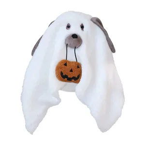 Sjov Cute Ghost Dog Pude Hvid PP Bomuld Halloween Gave Værelsesdekoration Bat Kastepude Soveværelse