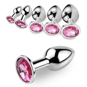 Metalen Anale plug buttplug Seksspeeltjes Butt Toys Voor Vrouwen Mannen Koppels Volwassen Spel Masturbator Anale Diamant 5 Size SM Adult Sex Toy