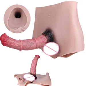 9.65'' Büyük Penis Kollu насадка на член Pantolon 18+ Erkekler Seks Oyuncak Giyilebilir Yumuşak Gerçekçi Içi Boş Yapay Penis Külot Yetişkin Malzemeleri