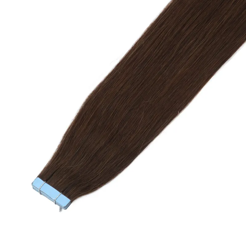 Mini Tape In Hair Extensions 12-20 Inches 10pcs/20pcs Invisible Human Hair Natural Tape In Hair Extention 04 Dark Brown