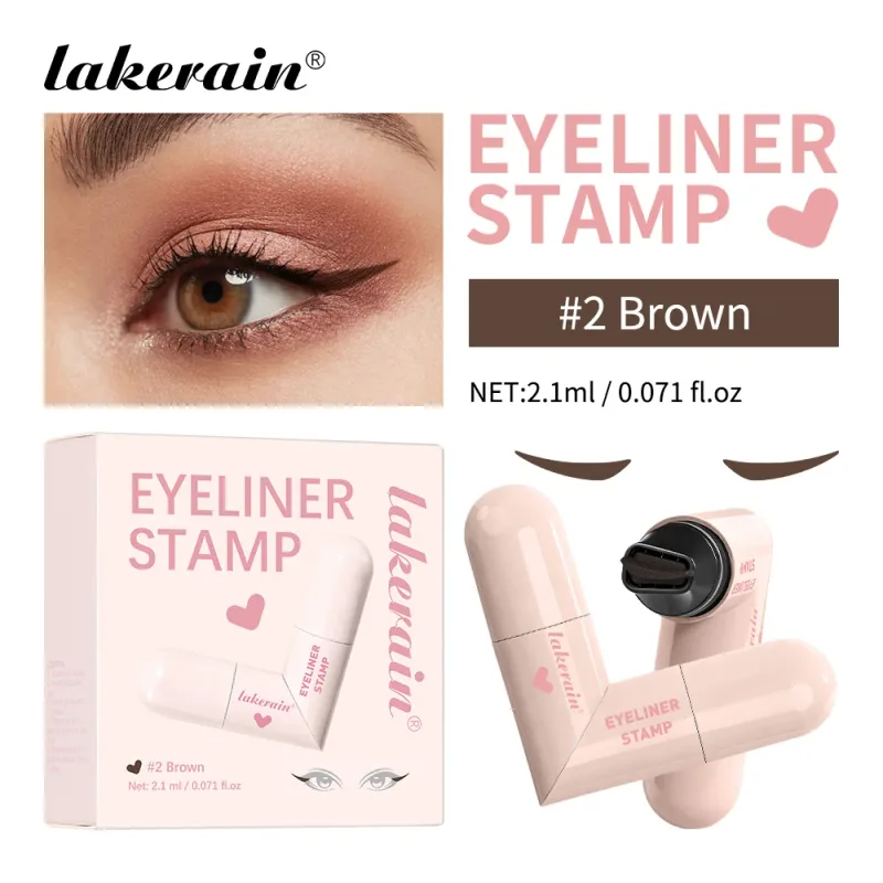 Lakerain Eyeliner Stamp Hjertemønster Precision Liner Langvarig Farve Bærbar Eye Liner Essential For Makeup Begyndere