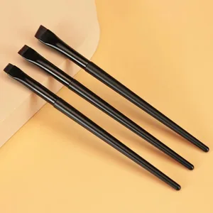 Pennello per cosmetici Strumento per trucco Pennelli per eyeliner angolati fini per principianti Pennello per sopracciglia piatto Pennello per sopracciglia Pennello per trucco a lama