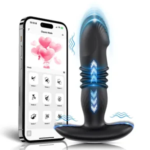 Teleskopowy wibracyjny korek analny aplikacja analna wibrator bezprzewodowe zdalne zabawki erotyczne dla kobiet Ass Anal Dildo masażer prostaty Buttplug