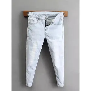 Roba dels anys 2000 Pantalons texans de colors clars per a home 2025 Nova primavera tardor Pantalons de càrrega prims blau clar Pantalons elàstics de treball de marca de moda