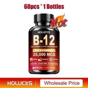 Bitamina B12 Complex Supplement Benepisyo Suporta sa Function ng Utak at Puso sa Memory Learning Metabolism Tumutulong na Palakasin ang Natural Energy
