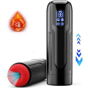 9režimový sací vtahovací vibrátor pro muže Masturbátor pro muže Automatické vyhřívání Sex Machine Pocket Pussy Dildo Sexuální hračky pro dospělé pro muže