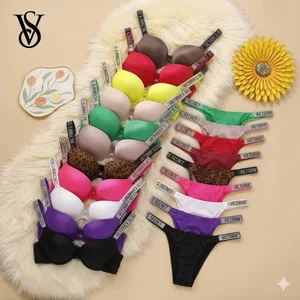 V נשים תחרה Push Up Bralette חלקה לנז'רי נוח לנשימה סט הלבשה תחתונה סט הלבשה תחתונה סט תחתוני חזייה