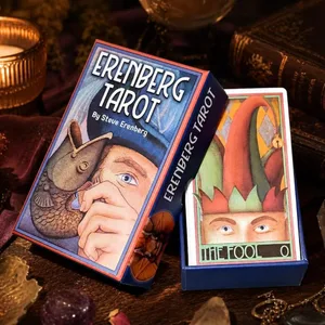 Erenberg Tarot Deck 12*7 cm i stiv æske Intim nærbillede illustrationer - Standard Tarotkort Dobbeltpræget karton