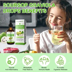 Acentiallabs Hot Sale 60ml Soursop Bitter Flydende Dråber Kosttilskud 100 % ren økologisk Soursop Graviola-ekstrakt til Adlut