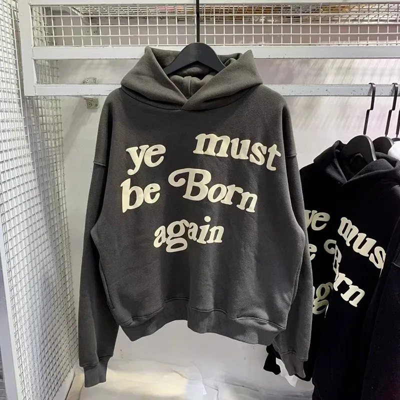 23FW Classic Foam Logo Ye Must Be Born Again Hoodie Heren Dames Beste kwaliteit Oversize Kanye West CPFM.XYZ Sweatshirts Veelkleurig