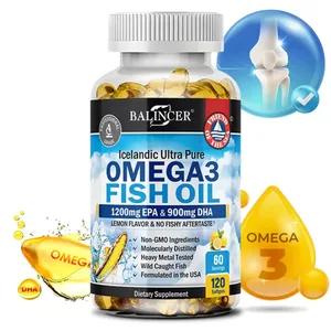 Força Oli de peix Omega 3 2250 mg Wild Caught Alt EPA 1200 mg i DHA 900 mg Admet el cor, el cervell, les articulacions dels ulls i la salut de la pell
