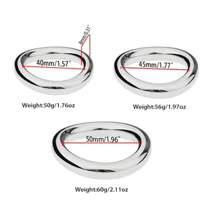Metal Penis Ring Mga Laruan ng Seks para sa Mga Lalaki Sekswal na Penis Lock Pagkaantala ng Ejaculation Cock Ring Stretcher Pagtayo Matanda 18 Penician Rings
