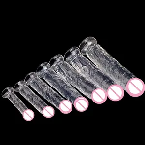 Realistisk dildo gelé penis sugekop dildo stor pik kvindelig masturbator klitorisstimulator lesbisk sexlegetøj til kvinder 7 størrelser