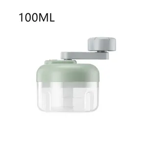 เครื่องบดสับผักอเนกประสงค์ เครื่องเตรียมอาหารขนาดเล็ก คู่มือ HAND-Cranked สับอาหาร เครื่องบดเนื้อ เครื่องมือ กระเทียม Gadgets ครัว