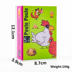 Hot board games Chicken Chiu Chiu Board Game Piou Piou Casual Party Cards Game Intellectual Toys Gifts 12.1*8.7cm