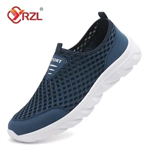Prodyšná síťovaná obuv Pánské Slip on Pánské Běžné Tenisky Protiskluzové Pánské Protiskluzové ploché Outdoorové vycházkové boty pro muže