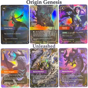 Rune Riftbound OGN Asal Genesis UNL Melepaskan KaiSa Elder Dragon Koleksi Seni Alt Showcase Kartu Proxy Holo Foil Eksklusif