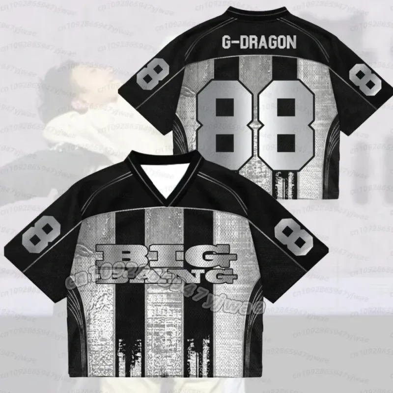 26 hombres mujeres Bigbang 2026 gira mundial Jersey de malla mixta ropa de calle Jersey para seguidores de conciertos camiseta de manga corta sudaderas con capucha para hombres
