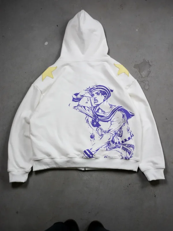 Harajuku Horror Face Hoodies Oversized Mens Womens Zipper Hoodie Hip Hop Couples Unisex Y2k Street Sweatshirt