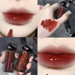 Transparent Water Glossy Orange Lip Gloss Red Mirror Jelly Tekuté rtěnky Hydratační Dlouhotrvající Tint Stain Stain Kosmetika