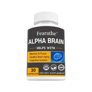 Suplemen Otak Alpha Brain Nootropics untuk Lelaki dan Wanita - Kejelasan Mental & Kognisi Memori dengan Kapsul Fokus Vitamin B6