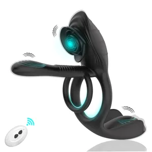 Cock Ring Vibrating para sa Mga Lalaki Ejaculation Delay Male Erectile Penis Ring G-Spot Clitoris Anal Stimulator Adult Sex Toy para sa Mag-asawa