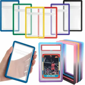 35PT Grade Graded Card Slab Gradient Silicone TPU Bumper Case Guard Protector For Sports Game Pokemon Card Display Sleeves Skin