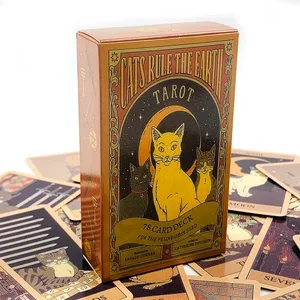 Cats Rule Earth Tarotkarten 78 Oracle Deck Einzigartige Karten für Katzenliebhaber und Tarot-Enthusiasten Perfekt für Wahrsagerei und Geschenk Givi