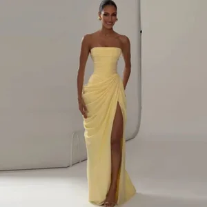 Elegantní bodycon maxi šaty s vysokým pasem, plisovaný lem, korzet Společenské róby Luxusní vestidos 2026 nové dámské večerní šaty