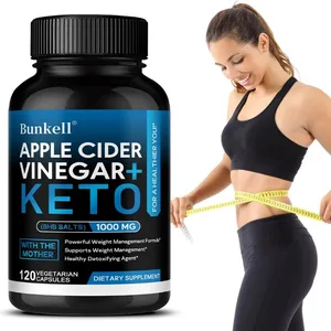 Keto Ocet jabłkowy w kapsułkach 1000 mg Wsparcie funkcji metabolicznych Trawienie Zarządzanie apetytem i oczyszczanie organizmu