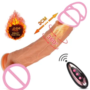 Rất Lớn Thực Tế Silicone Điều Khiển Từ Xa Dương Vật Giả Đâm Rung Nữ Đồ Chơi Tình Dục Thâm Nhập Điểm G Clit Âm Đạo Cực Khoái Máy Mát Xa