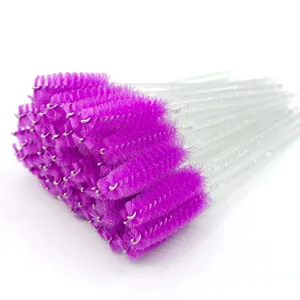 Spazzole per ciglia usa e getta Manico in cristallo di diamante Pennello per ciglia Sopracciglio Bacchette per mascara Forniture per estensione ciglia Strumenti per il trucco