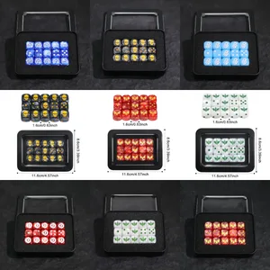 15PCS 16mm/0.63inch D6 Wargaming Dice Set for Tabletop Miniatures Game Damage Tracking Army Faction Themed Dice Tokens