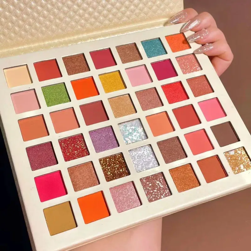 42 de culori Cute Girl Paleta de fard de pleoape cu sclipici Fard de pleoape sidefat Placă de ochi rezistentă la apă Shimmer Mat Machiaj Cosmetice pentru femei