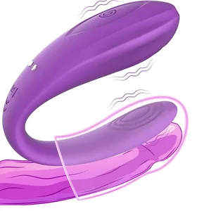 Y-Pao Vibrador flexible para parejas Estimulador del punto G de doble penetración Juguetes sexuales para adultos manos libres para mujeres y parejas Suave
