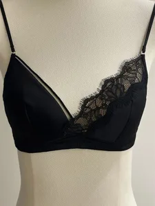 Fransız Tarzı Dantel Sutyen Bralette Küçük Göğüsler Hiçbir Balenli Üçgen Fincan Ince Askı Seksi Push Up iç çamaşırı seti kadın iç çamaşırı