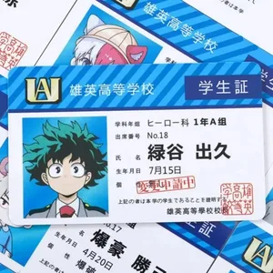1PCS Anime Peripheral My Hero Academia PVC Φοιτητική ταυτότητα Κάρτα σχολικής τροφής