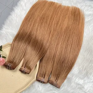 #30 Color recto Invisible sin costuras Clip en extensiones de cabello PU Clip Ins 7 unids/set 100g 100% cabello humano virgen sin procesar cabeza completa