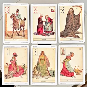 Sibilla Indovina Oracle Cards 10,5*6 cm Vintage 52-Card Divination Deck - Flersproget victoriansk stil