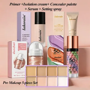 Pre Makeup 5 τεμαχίων Primer Isolation Cream Concealer Plate Essence Setting Spray Long Hold Makeup Moisturizing Pre Makeup Kit