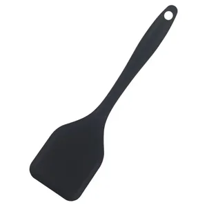 Kecil 20.5cm Silikon Memasak Spatula Kebocoran Sudip Padat Ikan Telur Dadar Sudip Tidak Melekat Spatula Dapur Alat Memasak