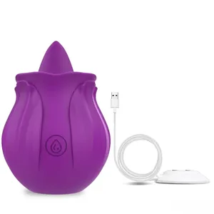 Leistungsstarker Saugvibrator für Frauen, Vakuum-Klitoris-Stimulator, weiblicher Mundnippel-Klitoris-Sauger, vibrierender Sex für Erwachsene, Rose-Toys