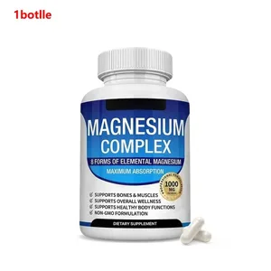 Magnesiumkomplex mit Glycinat-Citrat-Malat, mehrere Magnesiumformen, 1000 mg tägliche Mineralstoff-Ergänzungskapseln