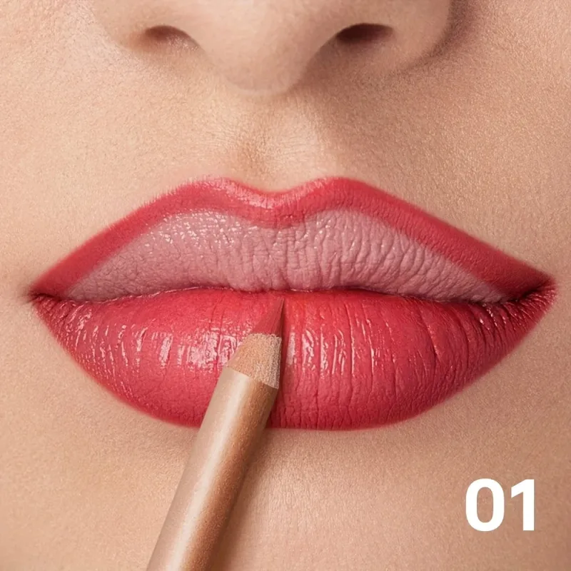Lápis delineador labial fosco nude de longa duração à prova d'água à prova de manchas contorno preciso fórmula cremosa suave