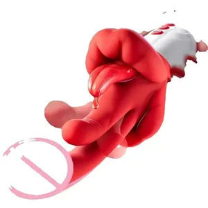 G Spot Vibratör Kadın Seks Oyuncak - Dil Vibratör Yetişkin Oyuncaklar, 10 Dil Yalama ve 5 Ritmik Salıncak ve Klitoral Meme ve Anal için Isıtma Modu, Kadınlar için Gül Seks Oyuncak Dil Oyuncak Çift Oyunu