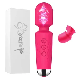 ที่มีประสิทธิภาพ Clitoris กระตุ้นผู้ใหญ่ซิลิโคนเพศของเล่น Magic Av Wand นวด Dildo Masturbator Vibrator สำหรับผู้หญิงหญิง